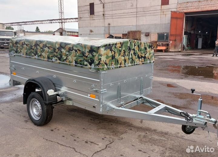 Прицеп 2.5х1.4 с высоким бортом и низким тентом