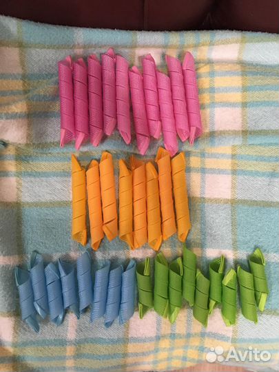 Бигуди волшебные спиральки разн размеров без крючк