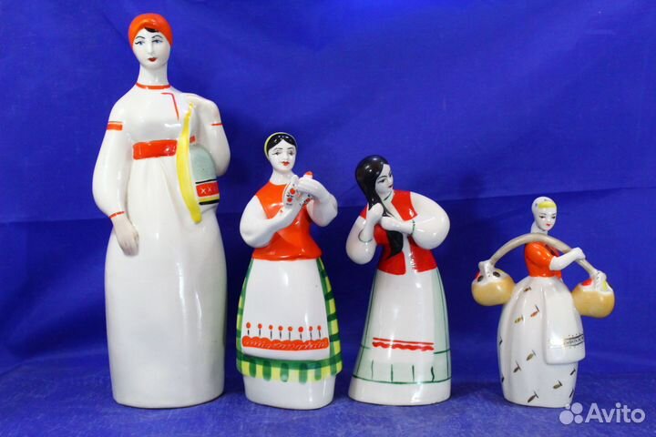 Статуэтка фарфор 4 девушки Украинки национальной о