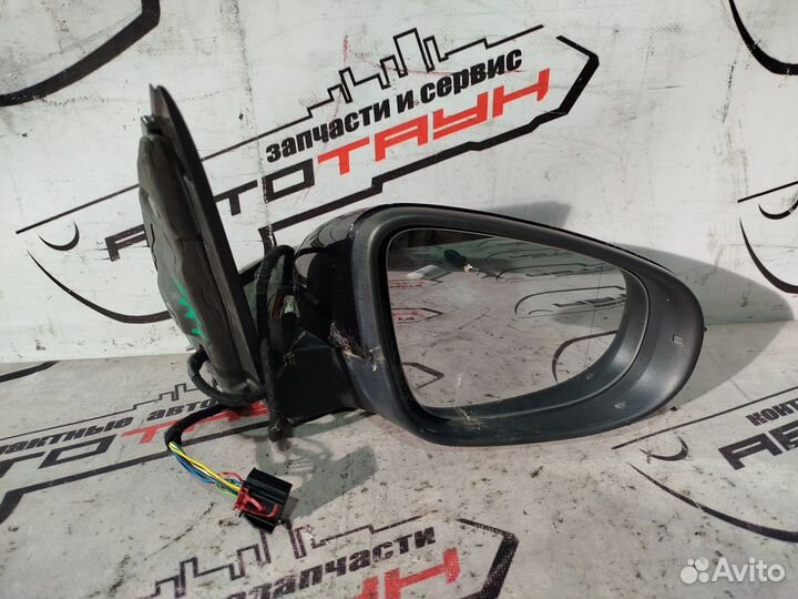 Зеркало volkswagen golf 5K1 MK6 9 контактов С ПОВТОРИТЕЛЕМ hatchback правое 5K0857508AE черный, LC9X