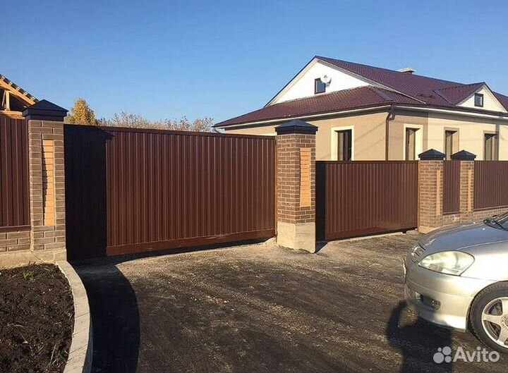 Откатные ворота с установкой