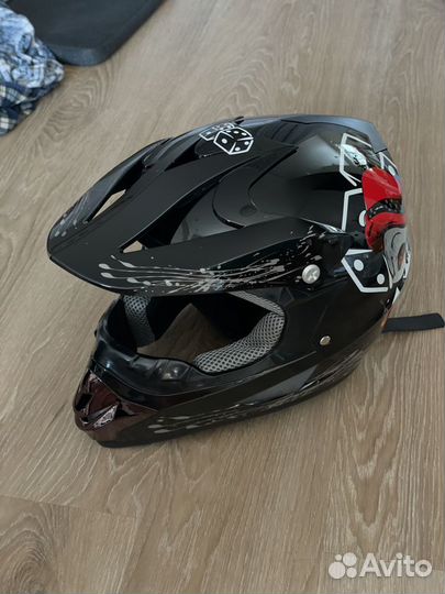 Шлем для мотокросса мотоцикла новый черный М