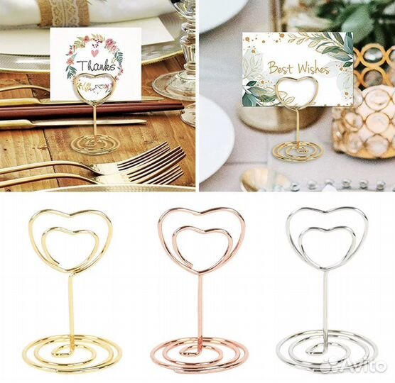 Зажимы для фотографий, карточек для стола