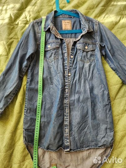 Рубашка джинсовая next с ручной вышивкой