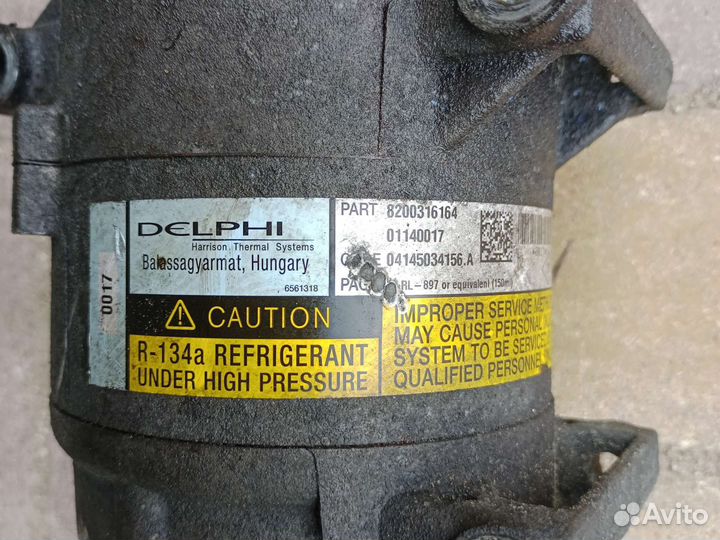 Компрессор кондиционера Рено меган2 -1.6 бензин