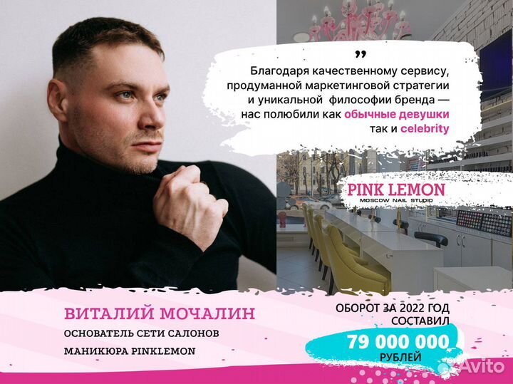 Ногтевая студия с прибылью 5 004 000 р. в год