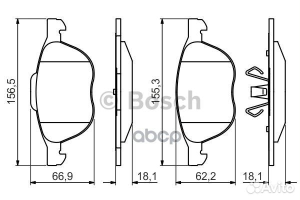 0 986 495 215 колодки тормозные дисковые п. Fo