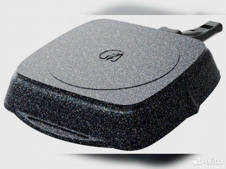 Сковорода гриль 26*26см с крышкой Гранит star