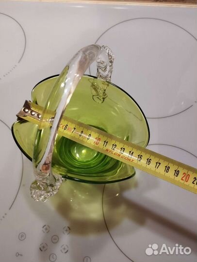 Ваза конфетница цветное стекло