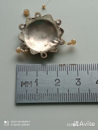 Подвес,Россия,18век,Звезда девства,Жемчуг,турмали