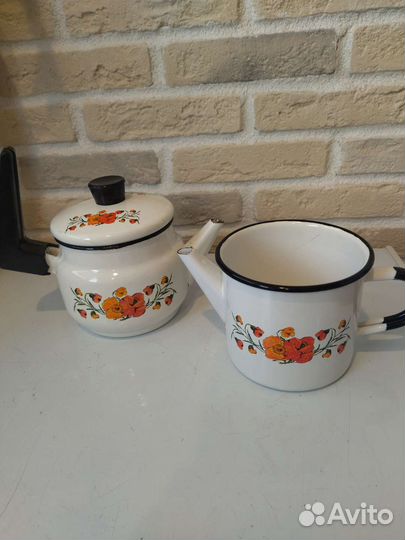 Чайник заварочный эмалированный СССР