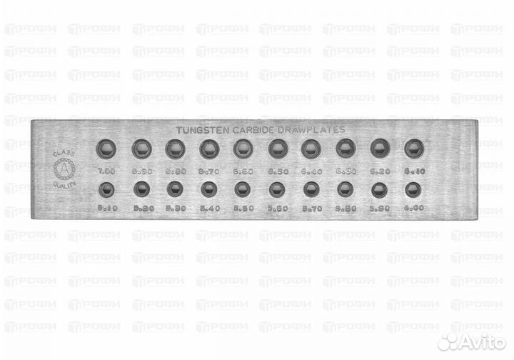 Фильера шестиугольник 2 ряда 20 вставок 5,1-7 мм