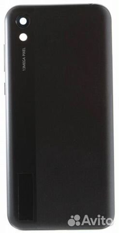 Задняя крышка для Honor 8S (черная (со стеклом кам