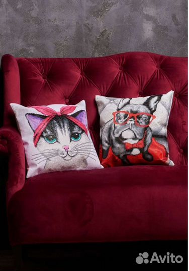 Наволочка в стиле Алмазная мозайка