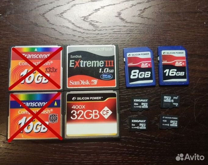 Карты памяти стандартов CF, SD и microSD