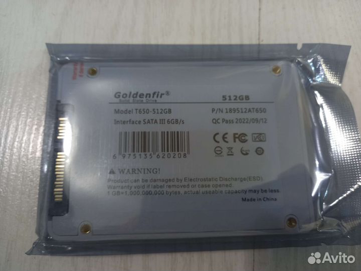 Новый ssd 512 Gb