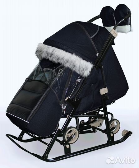 Санки коляска Галактика Glory Gloss