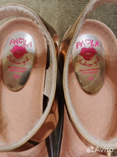 Сандалии для девочки 34 размер