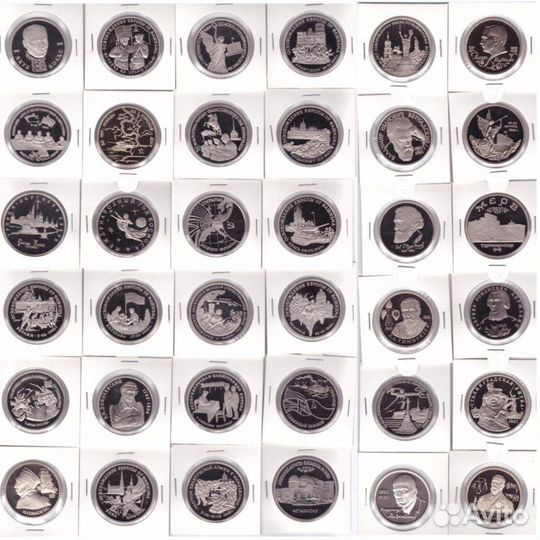 Набор 1992 - 1995. Россия Молодая. 36 монет