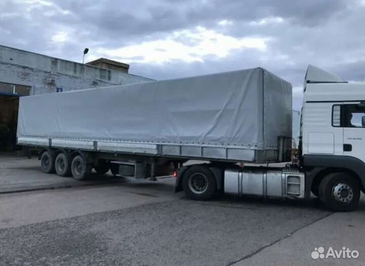Бортовой полуприцеп, шаланда, фура, штора