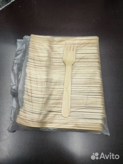 Одноразовая деревянная ложка, вилка, нож, посуда