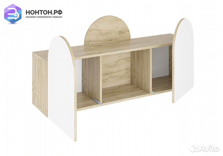 Полка навесная Мирра дуб крафт серый / белый