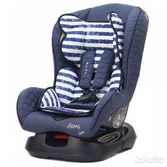 Автокресло с хорошим пластиком джинс blue