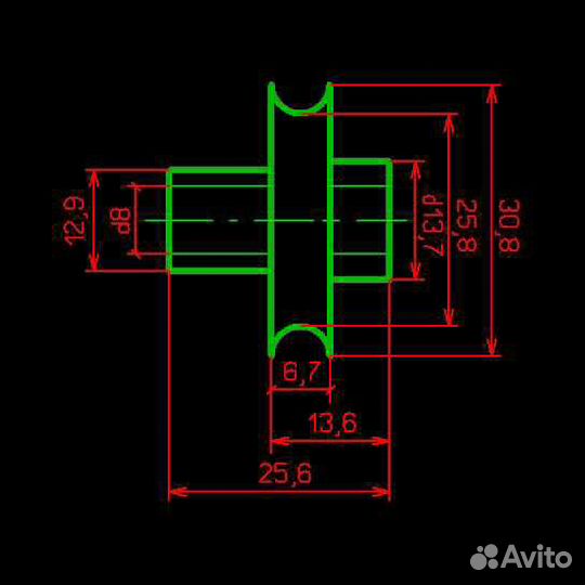 Шкив на вал 8мм