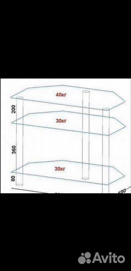 Стеклянная тумба