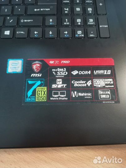 Ноутбук MSI 17.3дюйм/24Gb озу DDR4/SSD512 Gb M.2