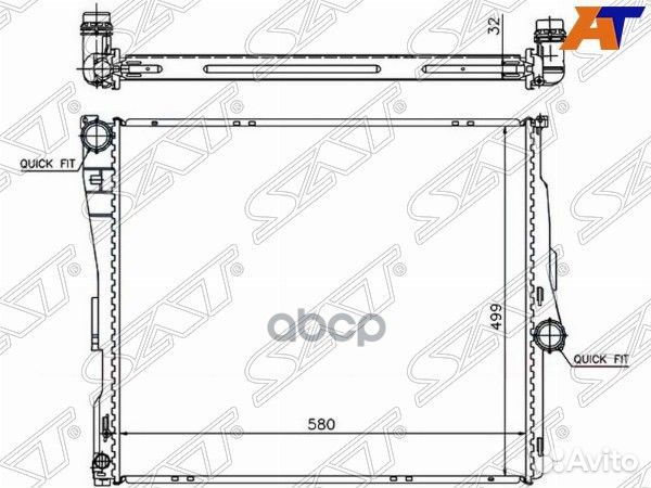 Радиатор BMW X3 03-10 BW0011-04 Sat