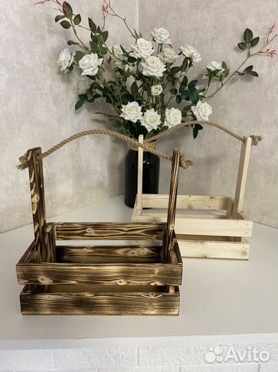 Деревянные ящики для подарков флористики