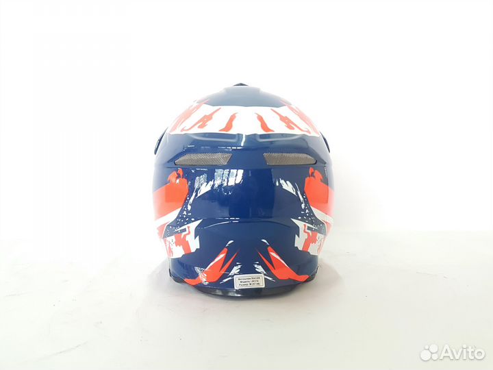 Мотошлем racer JK316 сине-белый