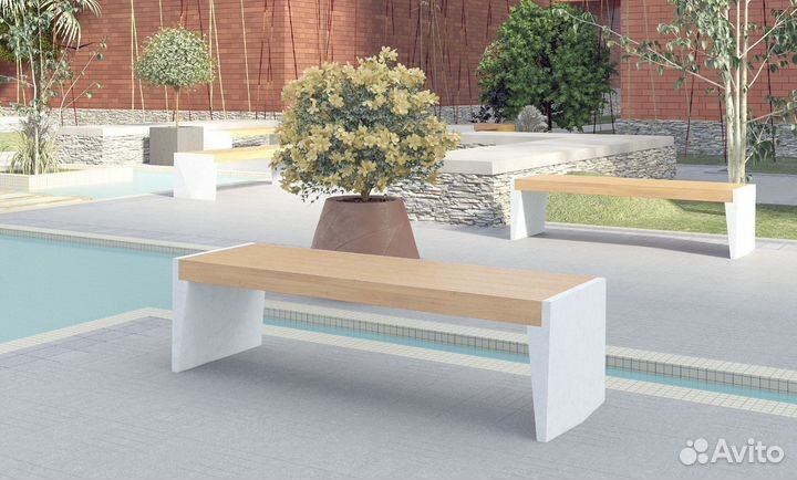 Бетонные лавочки на заказ и в наличии