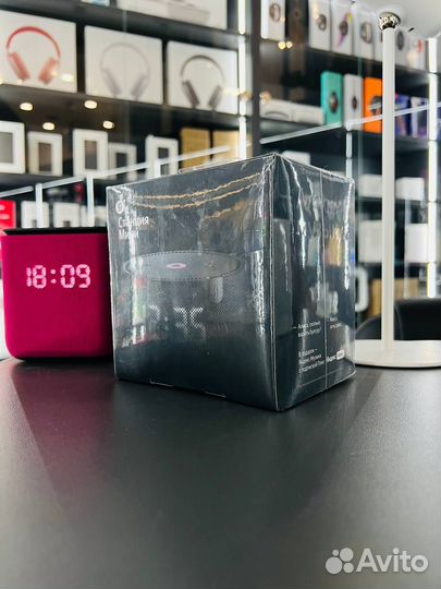 Яндекс Станция Мини с Часами Чёрный