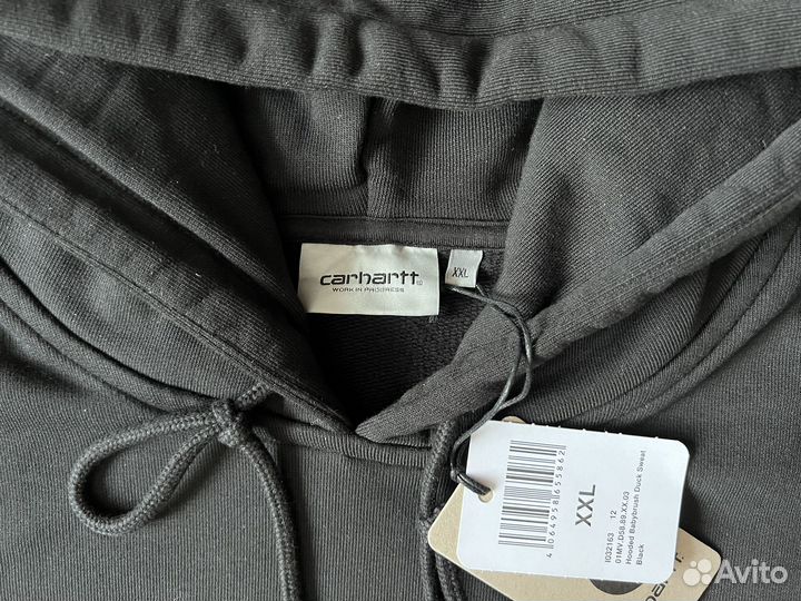 Худи Carhartt Babybrush Duck Hoodie Black Оригинал