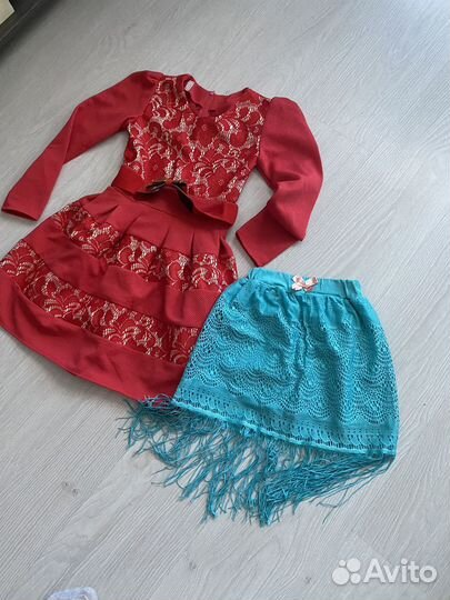 Одежда на девочку 122 128 134 пакетом