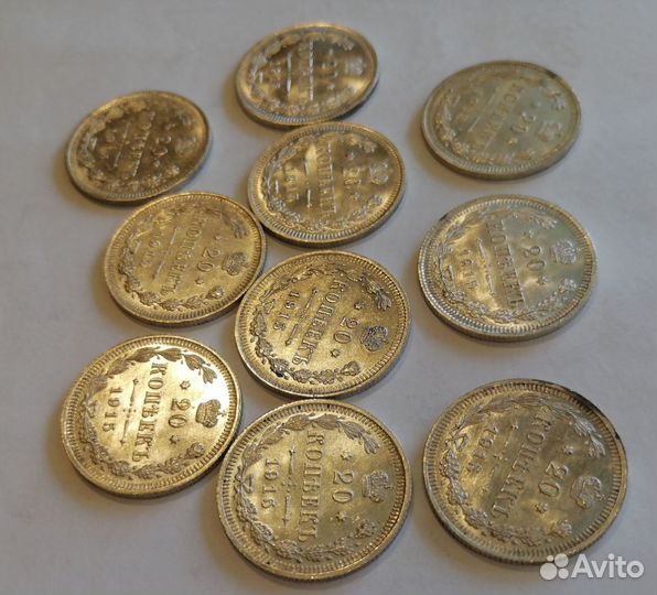 Серебряные монеты Николая 2, в шикарном сосотоянии