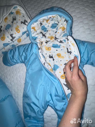 Комплект на выписку для мальчика зимний