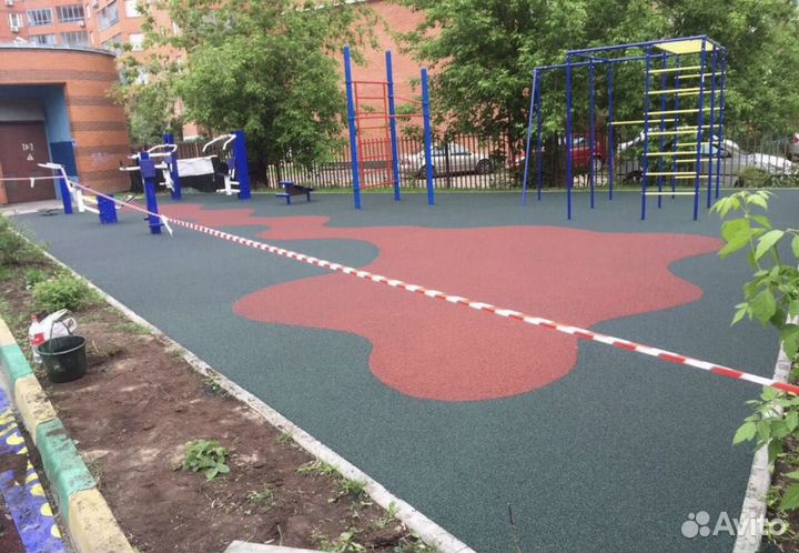 Бесшовное резиновое покрытие крошка