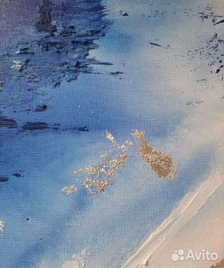 Интерьерная картина акрилом с поталью