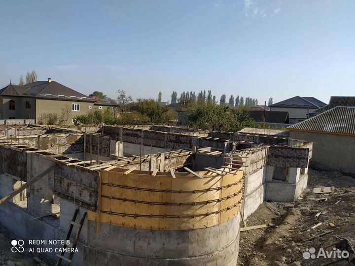 Заливка фундамента