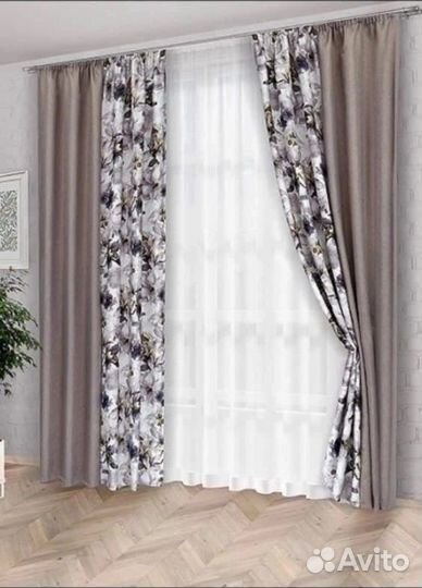 Шторы и тюль в комплекте