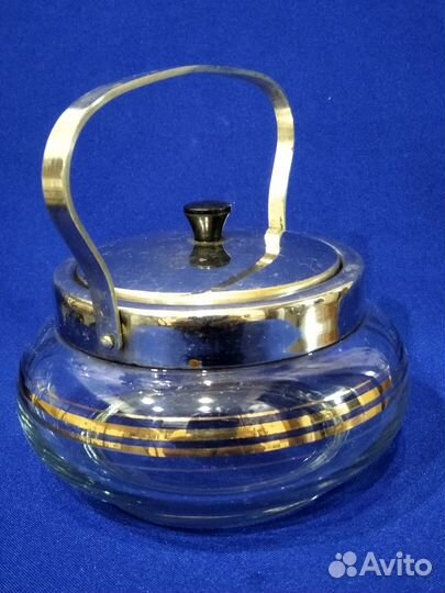 Сахарница СССР. Мельхиор. Позолота