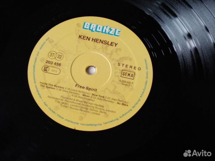 Ken Hensley Free Spirit 1981 Germany EX