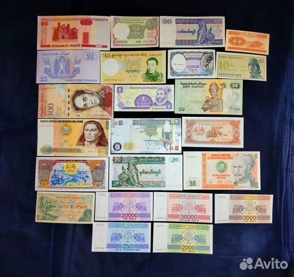 Иностранные банкноты (боны), UNC