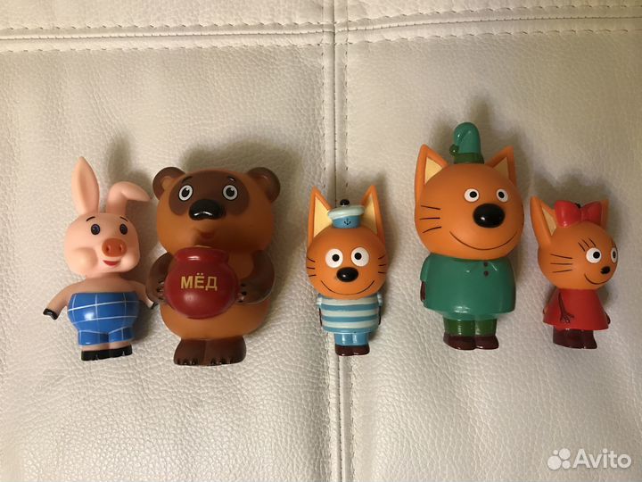 Игрушки для ванной 5 шт и резиновые кубики 6 шт