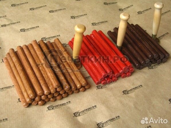 Сургуч в стержнях, коричневый (почтовый)