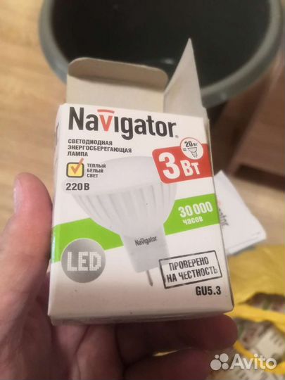 Лампа (лампочка) светодиодная цоколь Gu 5.3