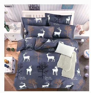 Постельное белье Олени, размер евро